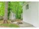 Backyard patio, fire pit and cottage house at 105 Parkmount Cir, Cary, NC 27519