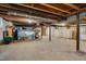 Unfinished basement provides ample storage or finishing potential at 1105 Hargrove St, Henderson, NC 27536