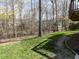 Lush backyard with mature trees, fenced perimeter, and plenty of room to roam at 1108 Kalworth Rd, Wake Forest, NC 27587