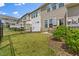 Inviting backyard with patio furniture, hammock and well-maintained lawn in a fenced yard at 1141 Amber Shadow Dr # 101, Durham, NC 27703