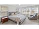 Bright bedroom with neutral tones, large windows, and comfortable seating area at 1141 Amber Shadow Dr # 101, Durham, NC 27703