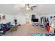 Bright bedroom with a ceiling fan and a bathroom walkthrough at 115 Bourne Dr, Franklinton, NC 27525