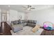 Open living space with modern furniture, large sectional, and plenty of room for activities at 115 Bourne Dr, Franklinton, NC 27525