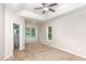 Spacious main bedroom features a neutral paint, ample natural light, and attached bath at 175 Grist Mill Dr, Franklinton, NC 27525