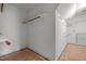 Walk-in closet features shelving, hanging rod, and storage space at 206 Swiss Lake Dr, Cary, NC 27513