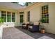 Cozy outdoor patio with comfortable seating and charming details, perfect for relaxing in the fresh air at 220 Glandon Dr, Chapel Hill, NC 27514