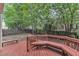 Backyard deck with built-in benches, offering a relaxing outdoor space at 221 Mint Hill Dr, Cary, NC 27519
