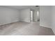A spacious bedroom with neutral carpet and paint, offering a blank canvas for personalization at 2617 Chert Ln, Raleigh, NC 27610
