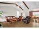 Spacious living room with vaulted ceilings, fireplace, and seamless flow at 3345 Little Creek Church Rd, Clayton, NC 27520
