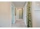 Hallway with neutral paint and green doors at 4455 Old Us 421, Lillington, NC 27546