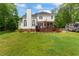 Large backyard with a deck and plenty of green space at 4612 River Farm Rd, Rocky Mount, NC 27803