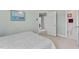 Cozy bedroom with access to an ensuite bathroom and neutral decor at 4612 River Farm Rd, Rocky Mount, NC 27803