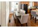 Dining area featuring seating for six, hardwood floors and bright light at 5129 Bartons Enclave Ln, Raleigh, NC 27613