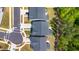 Aerial shot of houses showing street view and surrounding greenery at 608 Cormiche Ln, Wake Forest, NC 27587