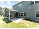 Inviting screened porch and patio, with yard at 608 Cormiche Ln, Wake Forest, NC 27587