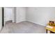 Bedroom featuring neutral walls, carpet, and an open doorway at 608 Cormiche Ln, Wake Forest, NC 27587