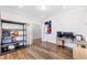 Spacious office area with shelving, computer desk and lots of natural light at 608 Cormiche Ln, Wake Forest, NC 27587