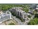 Beautiful aerial view of the building highlighting the architectural details and the surrounding street at 618 N Boylan Ave # 400, Raleigh, NC 27603