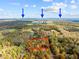 Aerial view of wooded lot near Jordan Lake, showing the property's location and natural surroundings at Tbd Hudson Hills Rd, Pittsboro, NC 27312