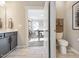 Bathroom with vanity and toilet plus a view of other rooms at 1085 Fairhaven Dr # 49, Mebane, NC 27302