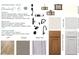 Selection of kitchen and bath finishes, featuring shaker style cabinets, quartz countertops, and LVP flooring at 1085 Fairhaven Dr # 49, Mebane, NC 27302