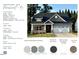 Exterior elevation of home with white garage doors, gray siding, and black shutters at 1085 Fairhaven Dr # 49, Mebane, NC 27302