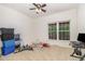 Bedroom features natural light, carpet and window view with a desk at 1176 Stoney Mountain Rd, Rougemont, NC 27572