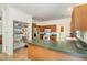 View of kitchen featuring tile floors, green countertops, stainless steel appliances at 1176 Stoney Mountain Rd, Rougemont, NC 27572