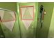 Hallway featuring unique artwork, and creative use of geometric designs on doors and wall at 124 Fidelity St # Apt 27, Carrboro, NC 27510