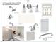 Secondary bath design highlighting fixtures, counter, flooring, and vanity cabinet color at 127 Mossy Falls Way, Wendell, NC 27591
