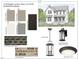 Exterior design with color palette, lighting and material selections at 1720 Bright Lantern Way, Wendell, NC 27591