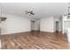 Spacious living room featuring hardwood floors and a ceiling fan at 186 N Ashe Ave, Dunn, NC 28334