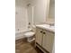 Bathroom with a shower and tub at 209 King St, Oxford, NC 27565
