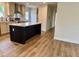 Kitchen with an island and stainless steel appliances at 209 King St, Oxford, NC 27565
