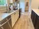 Modern kitchen featuring stainless steel appliances and a dual basin sink at 209 King St, Oxford, NC 27565