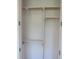 Bright, unfinished closet with shelving and hanging space at 2590 Silas Peak Ln, Apex, NC 27523
