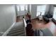 Grand two-story foyer with decorative glass front door and hardwood floors at 282 W Thicket Dr, Angier, NC 27501