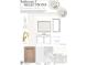 Bathroom selections featuring light oak cabinets, white countertops and paint colors, and brushed gold hardware at 3324 Founding Place, Raleigh, NC 27612