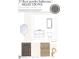 Bathroom selections sheet showcasing vanity design, mirror, faucet, cabinet doors, and hardwood flooring at 3324 Founding Place, Raleigh, NC 27612