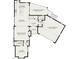 First floor plan featuring a kitchen, dining, great room, guest suite, and a two-car garage at 3324 Founding Place, Raleigh, NC 27612