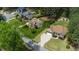 Aerial view of multiple homes in a desirable neighborhood with mature landscaping at 3612 Griffice Mill Rd, Raleigh, NC 27610