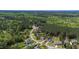 An aerial view captures an upscale community nestled among mature trees and meticulously landscaped lawns at 3612 Griffice Mill Rd, Raleigh, NC 27610