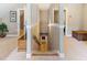 Hallway area features neutral carpet, several entryways, and a vintage storage bench at 3612 Griffice Mill Rd, Raleigh, NC 27610