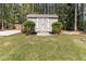 Backyard shed with painted doors at 3612 Griffice Mill Rd, Raleigh, NC 27610