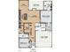 First floor plan featuring the owner's suite, Gathering room, kitchen, cafe, and garage at 428 Duncan Creek Rd # 157, Lillington, NC 27546