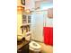 Bathroom showing the frosted glass enclosed shower and updated fixtures at 501 Bellmeade Bay Dr, Durham, NC 27703