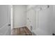 Mud room with a coat rack and room for storage including a rack and wood-style floors at 545 Beacon Hill Rd # 32, Lillington, NC 27546