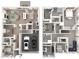 3D floor plan of the first and second floors showcasing the layout and room placement at 677 White Birch Ln, Angier, NC 27501