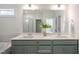 Stylish bathroom with double vanity, large mirror, and modern fixtures at 681 Beacon Hill Rd # 38, Lillington, NC 27546
