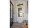 Welcoming entryway featuring a glass front door and modern finishes at 681 Beacon Hill Rd # 38, Lillington, NC 27546